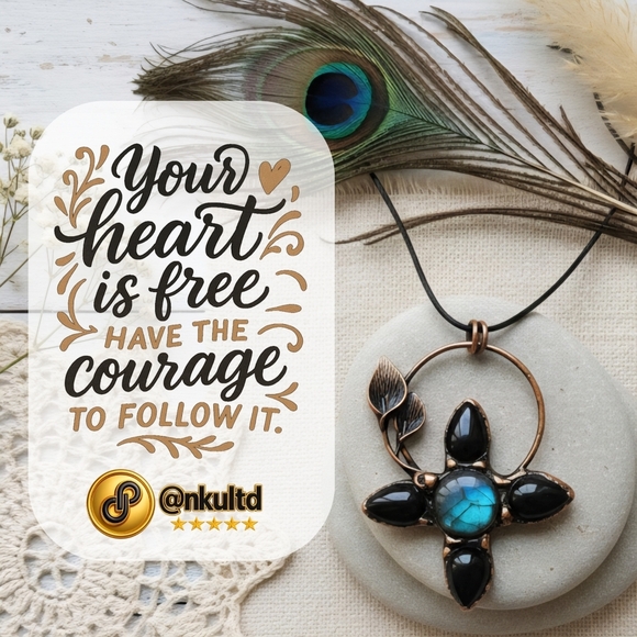 Radiant Orgonite Energy Pendant & Vibrant Crystal Beads Boho-Chic Necklace - Picture 11 of 14